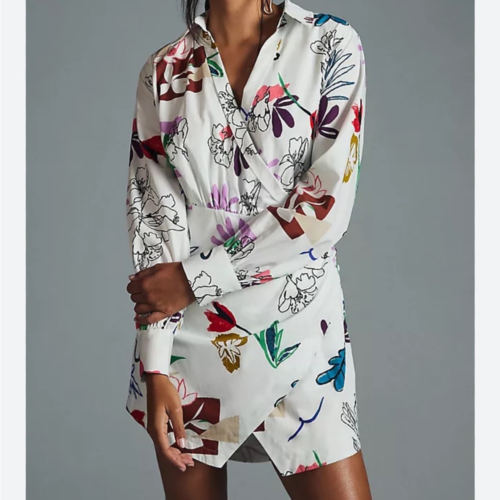 Anthropology Maeve Floral Wrap Dress